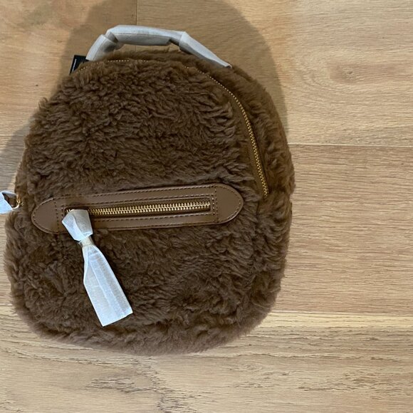 Express Brown Teddy Mini Backpack NWT - Picture 3 of 7